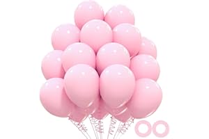 OHugs Pink Balloons, 50 Pcs 12 Inch Balloons, Baby Pink Latex Balloon for Birthday Party, Gender Reveal, Bridal Shower, Baby Shower Wedding, and Princess Theme Girls Party Decorations