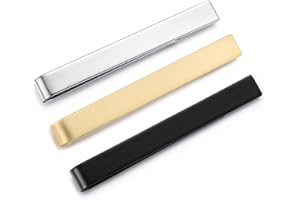 HONEY BEAR 3 Stück 5.4cm Herren Krawattennadel Set Krawattenklammer für Normale Krawatte Edelstahl Tie Clip,MEHRWEG