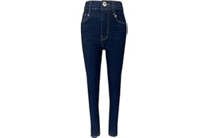 LAMIRE High Rise Skinny Girls Jeans - Stretchy Slim Denim Jeans for Kids - Stylish and Comfortable High Waist Cotton Kids Jeans with Adjustable Waistband for Ages 5-13 Years
