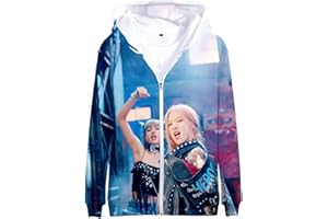 HEY XQ Unisex Kpop Hoodie Pullover T Shirt Jisoo Lisa Rose Jennie Fanartikel 3D-Druck Sweatshirt Jumper Perfekt für Herren Damen Mädchen Fans