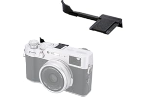 JJC Metal Hot Shoe Thumbs Up Grip for Fujifilm Fuji X100VI X100V X100T X100F X-E4 XE3, Camera Thumb Up Grip Better Balance & Stability, Black
