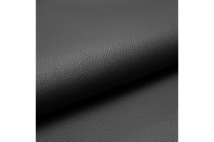 GIURI TESSUTI - BREMA Similpelle anti screpolatura - Tessuto al metro idrorepellente per arredo, tappezzeria interni, divani - Ecopelle Altezza 140 cm, 1 quantità = 100 cm (Grigio Scuro)