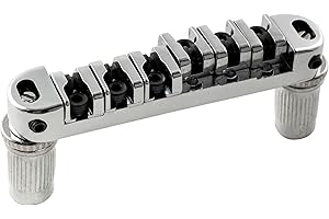 Musiclily 51,5mm Puente Tune-O-Matic con Silletas de Rodillo para Guitarra Eléctrica Les Paul SG,Cromado