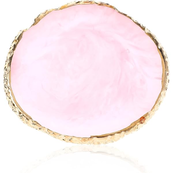Quadratische Nagelkunst-Palette Aus Kunstharz – 8,7x8,7 Cm, Mit Goldkante, Für Nageldesign & Make-up