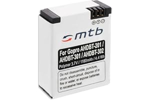 MTB MORE ENERGY Akku für GoPro Hero3 & Hero3+ Black, White, Silver Edition - 1180mAh Polymer -