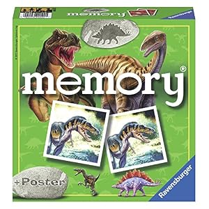 Ravensburger – Memory Dinosaurios, Juego de Mesas para Niños 4 Años, Regalos para Niños a Partir de 4 Años, Juegos de Mesa Familia, Versión en Español