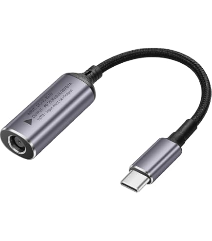 SinLoon PD 140 W DC7450 a tipo C adaptador de carga de alimentación DC 7,4 mm x 5,0 mm hembra (7,4 x 0,6 mm) entrada a conector USB C macho con chip