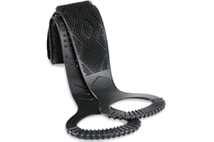 FREATECH Cepillo Espalda Ducha de Silicona de 2 Caras, Exfoliante Corporal para Limpiar en Profundidad y Masajear, 90 cm de Silicona, Cubre Fácilmente Toda la Espalda, Negro