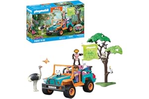 PLAYMOBIL | Animals & Friends | Jeep Multicolor | Juguete para Mayores de 4 años | Regalo Ideal para niños | Estimula la Creatividad | con Figuras, vehículo y Accesorios | 71854