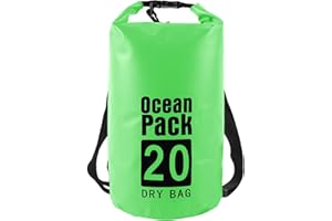 OPAHUTER Borsa Impermeabile Dry Bag Zaino, Sacco Impermeabile Dry Bag 20L Borsa Impermeabile Galleggiante per Kayak/Pesca/Rafting/Nuoto/Campeggio/Snowboard