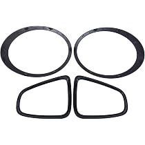 Marcos De Faros Y Piloteros Traseros Brillante Negro Para BMW Mini Cooper R56 R57 R58 R59 (2007-2015) – Adhesivo Fácil Instalación