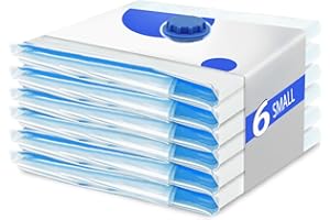 CaptainFive Bolsas de Almacenaje al Vacio 6 Piezas 6S (6 * 60x41cm), Bolsas de Vacio Ropa, Bolsas para Guardar Ropa, Ropa de Cama, Edredones, Almohadas, Mantas, Ahorro Espacio