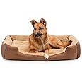lionto Letto per Cani Cuscino per Cani Divano per Cani con Cuscini, (XL) 90x70 cm Beige/Marrone