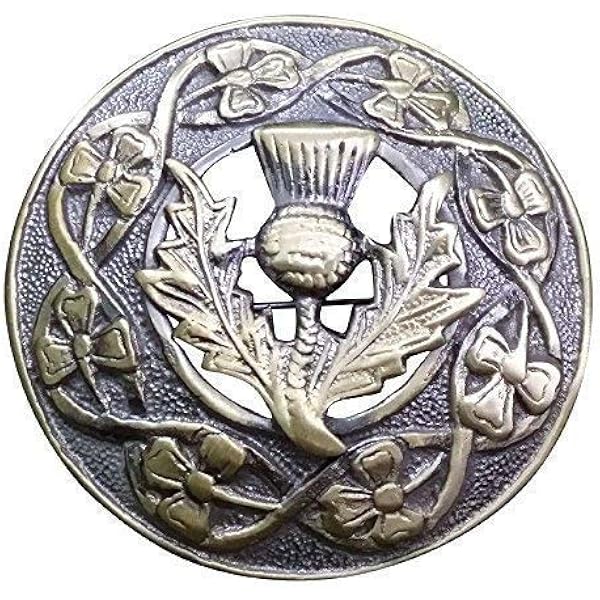 Épingle à Kilt écossaise Moderne – Motif Chardon Des Highlands, Cuivre, Style Celtique (sans Marque)