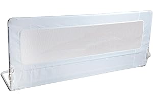 Safetots Extra Tall Bed Rail, White 140cm Wide x 60cm Tall, Toddler Bed Guard For Safety, Secure Child Bed Rail