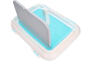 AOZU Toilettes pour Chiens, Toilettes Portables pour Chiots à l'intérieur pour Chiens mâles pour Petits Chiens(Bleu)