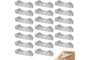 Infreecs 20 sztuk trójkątnych wsporników ze stali nierdzewnej, kątownik mocujący do podłogi, wielofunkcyjny, ze stali nierdzewnej, kątownik narożny, stal nierdzewna, do drewnianych regałów, szafek, stołów, krzeseł, mocowania mebli (srebrne)