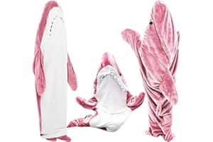 Tyuodna Hai Decke Erwachsene,Shark Blanket Kinder,Hai Decke zum Anziehen,Hai Decke Kostüm,Shark Blanket Onesie,Haifisch Decke für Cosplay-Shows,Cartoon-Pyjamapartys,Verkleidungen