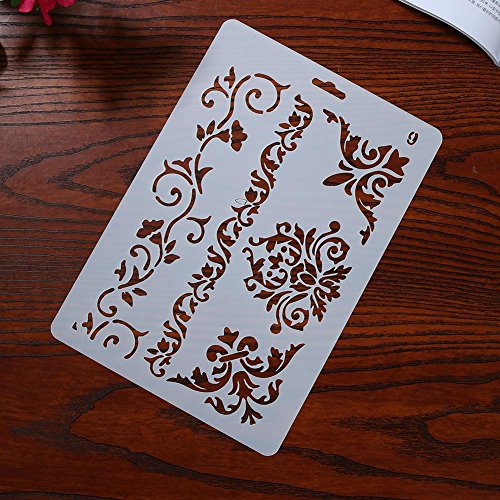 comprare on line Demiawaking Stencil di Pittura , Stencil da Parete cartolina , DIY Pittura per scrapbooking ,Template di Pittura Decorativo, Stencil per Scrapbook Emplate righello,Portatile Disegno Graffiti prezzo