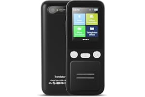 EXSULITY Appareil de traducteur de langue, prend en charge la traduction en ligne en 138 langues, appareil de traducteur de photos AI instantané hors ligne, appareil de traduction vocale en temps réel pour