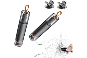 STFALI 2 Stück Gurtschneider Notfallhammer, Notfallhammer Auto Mit Gurtschneider,2 In 1 Car Accessories Wird mit Zwei Aufbewahrungswerkzeugen Geliefert, Auto Gadgets Notfall Pannenwerkzeug