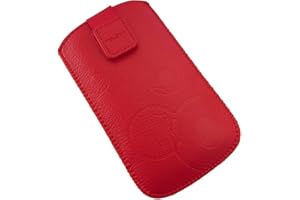 Handyschale24 Slim Case für Emporia Simplicity Handytasche Rot Schutzhülle Tasche Cover Etui mit Klettverschluss