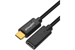 QiCheng&LYS Rallonge Adaptateur USB C,Rallonge USB C Audio, Cable USB C 3.1 Male Femelle Le Chargement et la synchronisation de données USB (2ft/0.6m)