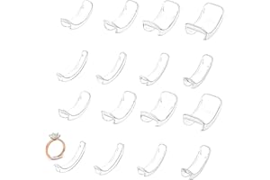 CARRENEU Lot de 16 réducteurs de bague - Invisible - Réducteur de bague - Invisible - Taille de bague - Réducteur de taille de bague - Invisible