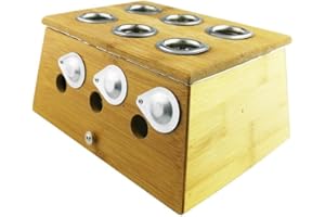 Winterworm® Caja curativa de bambú para terapia de medicina Moxa Moxibustion (seis agujeros)