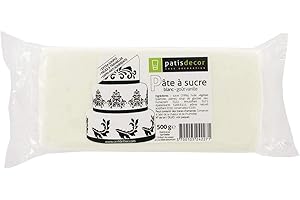 PATISDECOR Pate à Sucre Arome Vanille Blanche 0,500 kg 500 g