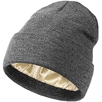Malaxlx Wintermütze Beanie - Satin Gefütterte Strickmütze Für Damen & Herren