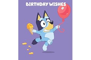 DANILO PROMOTIONS LTD Bluey kartka urodzinowa, oficjalna kartka z życzeniami Bluey, kartka urodzinowa Bluey