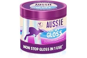 Aussie Oh My Gloss Glossing Hair Mask 500ml, Moisturises and Deeply Nourishes Dry and Dull Hair, Restores Your Natural Gloss, Infused with Australian Macadamia Nut Oil, Vegan and Cruelty-Free