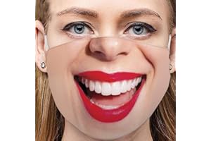 AmyGline Lustige Mundschutz Bandanas mit 3D Motiv Waschbar Mund-Nasen-Schutz Wiederverwendbare Staubdicht Atmungsaktiv Multifunktionstuch Halstuch