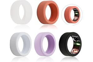 GAINSTEN 5PCS Silicone Rings Cover Compatible with Oura Ring 4/Ring Gen 3/Ultrahuman Ring Air Protector Anti-Scratch Elastic Case Finger Wrapper for Gym Woking Out Women Men (Size S)