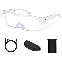 Occhiali Ingranditori Con Luce LED 300% - USB Ricaricabili, Perfetti Per Lettura E Hobby - Foto 4