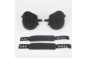 EIRONA 1/2 Exercise Bike Pedals for Indoor Bike, Stationary Bike, Spin Bike, Gym Pedals with Toe Clips, 1 pair