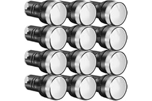 Gebildet 12pcs 22mm AC/DC 12-24V/20mA LED Indicatore di Alimentazione, Indicatore di Pannello di Segnalazione, Pilota LED, Luce di Segnalazione a LED (Bianca)
