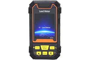 GOSHYDA Medidor Terrestre GPS, Instrumento Topográfico Portátil S3 con Pantalla a Color de 2,4 Pulgadas, Medidor de área Terrestre Compatible con Medición de Pendiente Aérea de Distancia