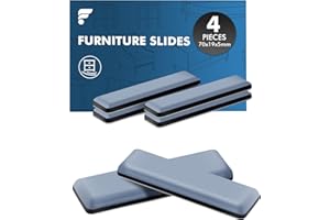 shinfly 4 Szt. Zjeżdżalni Meblowych, Samoprzylepne Teflonowe Nóżki Meblowe - 19 x 70 mm, Pomoc w Przenoszeniu Ciężkich Mebli, Odpowiednie do Krzeseł, Stołów, Sof, łóżek