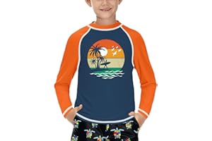 BesserBay Kinder UV Shirt Lange Ärmel Rashguard Schnelltrocknend UV Badeshirt für Jungen 110-160