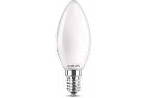 Classic LED-ljuskälla, 40W, E14, B35, Frostat glas, varmvitt ljus, 2700 kelvin, 15 000 timmar, Ej dimbar, 2-pack
