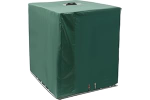 GHSHANOG IBC Tank Cover,1000L Water Tank Container Cover,Waterproof Oxford Protective Covers,120x100x116cm Tarpaulin Sunshade for Outdoor,Abrasion Resistant Algae Prevention IBC Container Covering