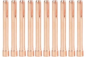 ‎DUOKON 10 Stück 10N24 Schweißbrenner-Spannzangen, Kupfer TIG Spannzange 2,4mm Öffnung, WIG-Schweißgeräte Zubehör für WP-17/18/26 Tig Schweißbrenner