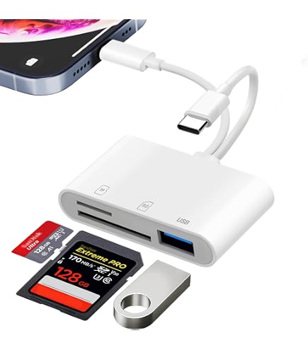 Ziyan USB-C Kartenleser, SD/TF Auf USB-C, OTG-fähig, Plug & Play, Kompakt