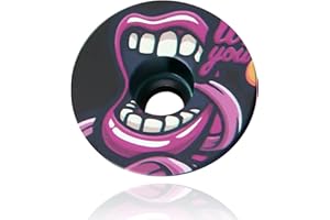 Eddwiin Bike Stem Cap-Aluminum Alloy Bicycle Headset Cap Headset Top Cap Stem Cover Bike Supplies for Mountain Bicycle(Purple)