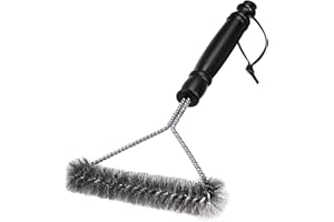 JEMESI Cepillo para Barbacoa, Cepillo Triangular para Parrilla Inoxidable. Limpieza Eficaz y rápida Parrillas para Carbón Vegetal y Parrilla Eléctrica Barbacoas Al Aire Libre - 30cm
