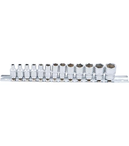 KS Tools 922.1408 Ultimate Sechskant-Stecknuss, 1/4 Zoll, 8 Mm - Matt Verchromt, Perfekt Für Enge Räume