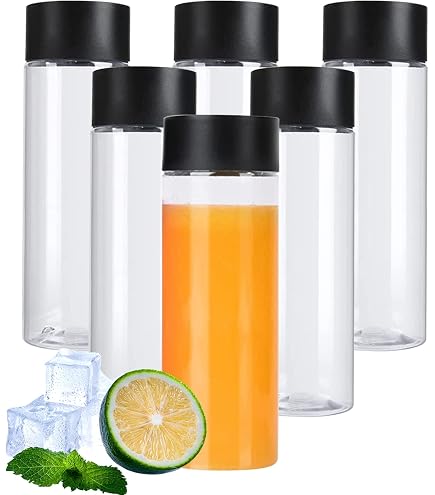 20er Set Kunststoff-Saftflaschen 400 Ml Mit Deckel – Wiederverwendbare PET-Flaschen Für Smoothies, Milch & Kalte Getränke