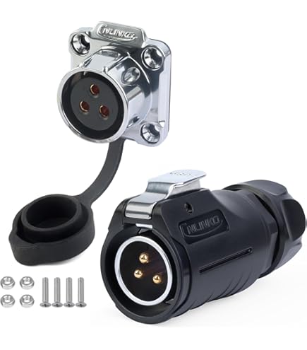 M25 3 Connettore Maschio Impermeabile Per Assemblaggio Con Bloccaggio A Polo - Cina Spina Di Alimentazione, Connettore Per Cavo